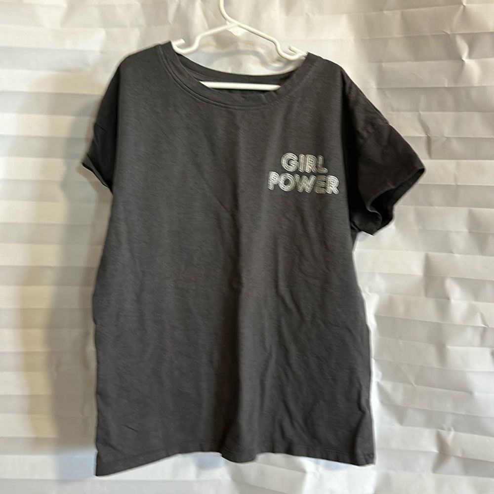 More Than Magic Gray T-Shirt Girls Size XL Short Sleeve Casual Top